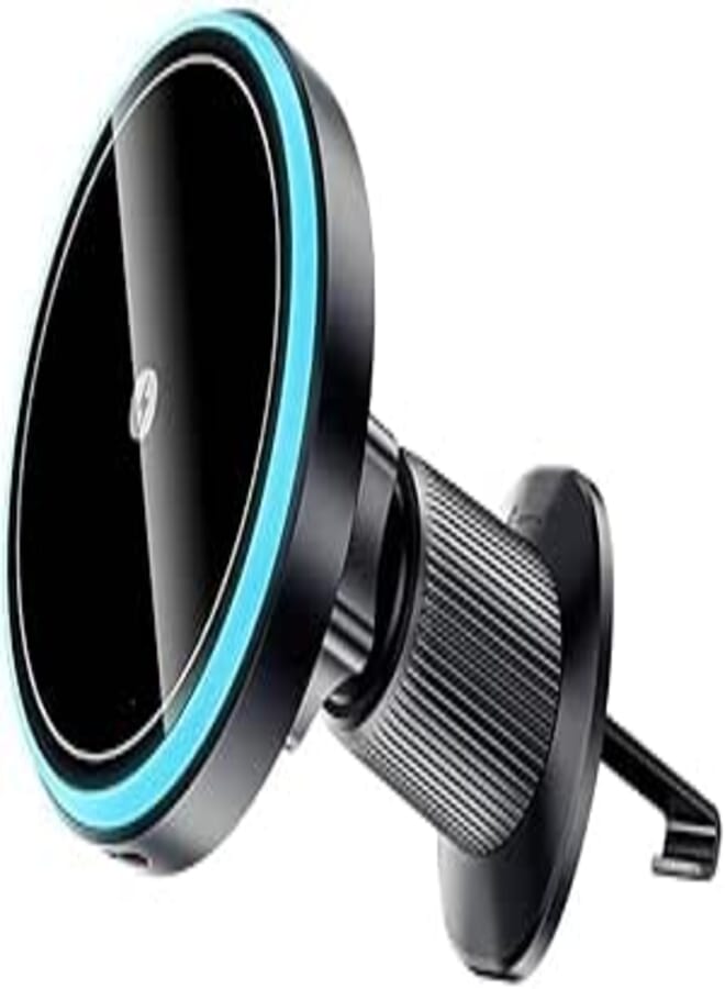 Essager Magnetic Wireless Charger Car Phone Holder 15W RGB Seven Color Light Fast Charging Mount Stand For iPhone 16/15/14/13/12 and Android